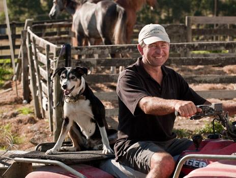 Richard Kidd at Whenuanui Farm, Auckland, New Zealand