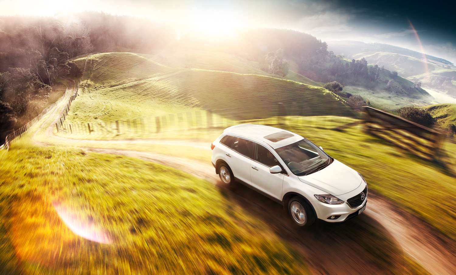 Whenuanui Farm Photoshoot of Mazda CX-9, New Zealand